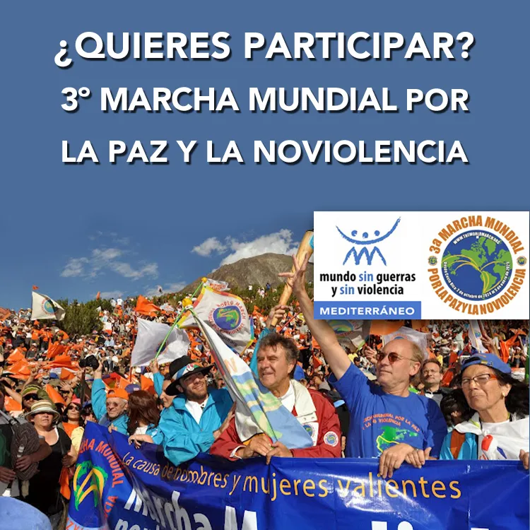 Únete En Málaga A La 3ª Marcha Mundial Por La Paz Y La Noviolencia